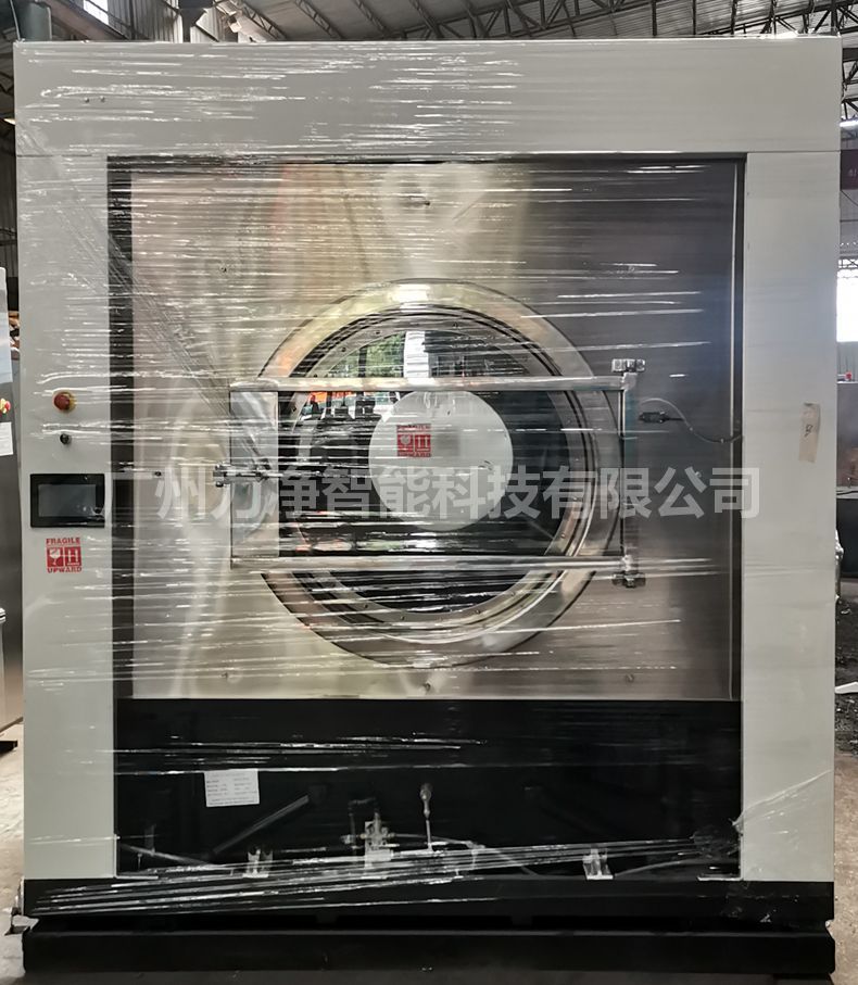 廣州12BET智能外洋客戶訂單200公斤大型工業(yè)洗衣機打包發(fā)貨